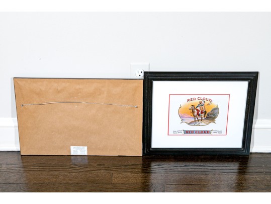 Two J. Pocker & Son Framed Antique Commercial Labels 