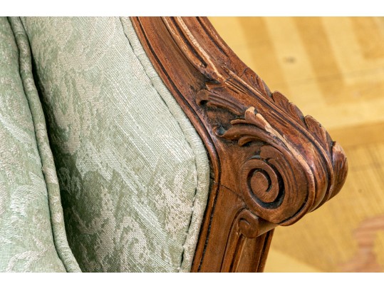Vintage French Style Carved Tub Chair