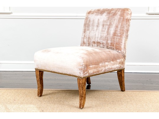 Profiles Velvet Upholstered Slipper Chair