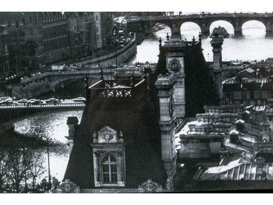 A Photographic Print Of Paris In Black And White