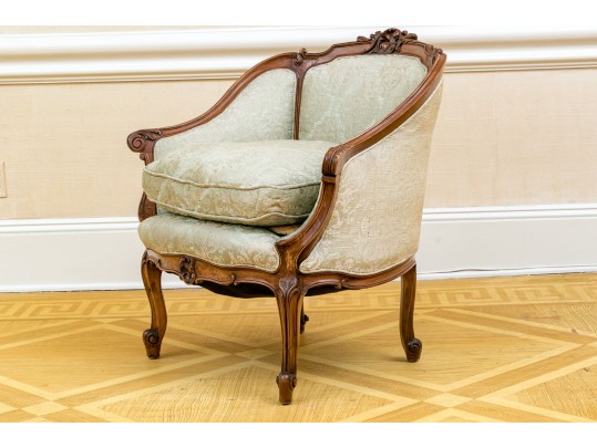Vintage French Style Carved Tub Chair