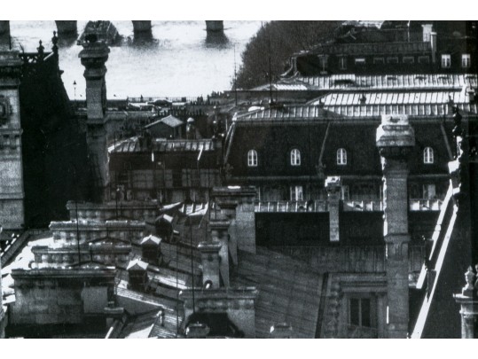 A Photographic Print Of Paris In Black And White