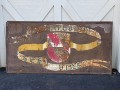 Large Painted Vintage Steel Sign
