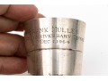 Vintage Presentation Sterling Silver And Silver Coin Shot Glass  2.385 Troy Ozs.