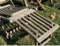 Gloucester Pair Of Teak Chaise Lounge Chairs With Side Table