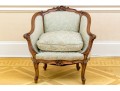 Vintage French Style Carved Tub Chair