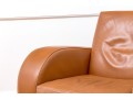 Art Deco Style Quality Leather Upholstered Comfortable Club Chair