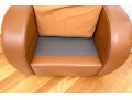 Art Deco Style Quality Leather Upholstered Comfortable Club Chair