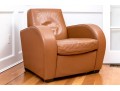 Art Deco Style Quality Leather Upholstered Comfortable Club Chair