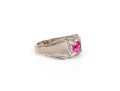 Sterling Silver Pair Of Retro Chunky Assorted Rings, Size 10