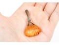 Assorted Lot Of Sterling And 800 Silver Amber Jewelry Pieces, Including A Cuff Bracelet