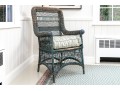Vintage Woven Wicker Armchair