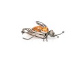 Assorted Lot Of Sterling And 800 Silver Amber Jewelry Pieces, Including A Cuff Bracelet