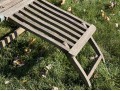 Gloucester Pair Of Teak Chaise Lounge Chairs With Side Table