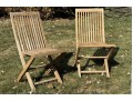 Pair Of Wooden Folding Chairs