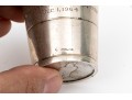 Vintage Presentation Sterling Silver And Silver Coin Shot Glass  2.385 Troy Ozs.
