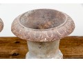Pair Of Antique Cast Iron Neoclassical Style Diminutive Urns