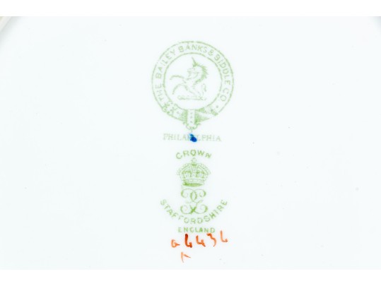 Set Of Ten English Crown Staffordshire Luncheon Plates