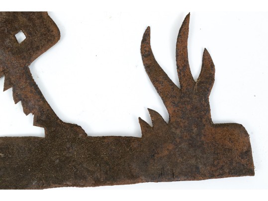 Vintage Cut Iron Panel, Hunting Dog