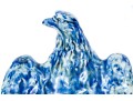 The Winkle Terracotta Co. Blue Splatter Ware Ceramic Eagle On Pedestal