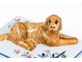 Adorable French Tiffany & Co. Hand-Painted Ceramic Box With Dog Finial