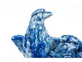 The Winkle Terracotta Co. Blue Splatter Ware Ceramic Eagle On Pedestal