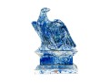 The Winkle Terracotta Co. Blue Splatter Ware Ceramic Eagle On Pedestal