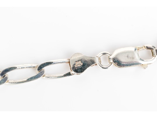 Collection Of Matching Sterling Silver Oval Link Necklaces, And Bracelet