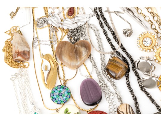 Collection Of Vintage Assorted Costume And Fashion Jewelry Pieces