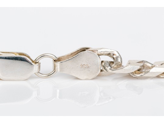 Collection Of Matching Sterling Silver Figaro Link Necklaces, And Bracelet