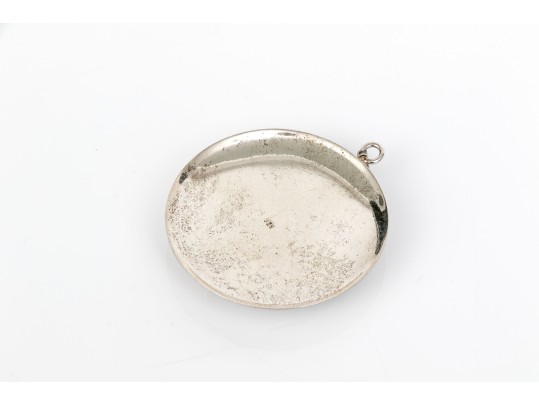 Sterling Silver Impactful Large Green Malachite Circle Pendant