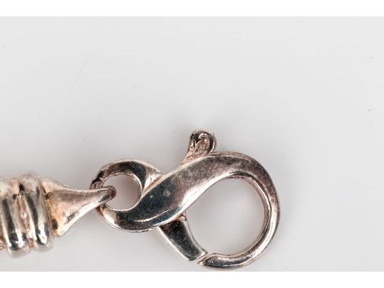 Sterling Silver Fabulous Graduated Interlocking Ring Necklace