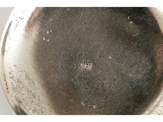 Sterling Silver Impactful Large Green Malachite Circle Pendant