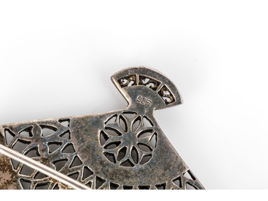 Striking Collection Of Sterling Silver And Marcasite Jewelry Pieces