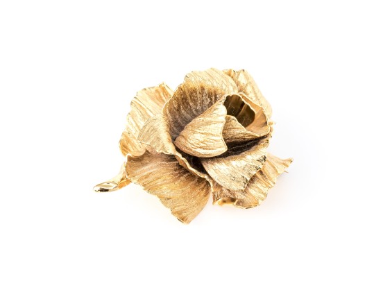 Christian Dior Fabulous Vintage Chunky Rose Motif Brooch