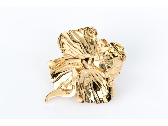 Christian Dior Fabulous Vintage Chunky Rose Motif Brooch