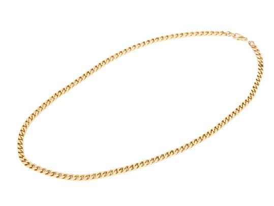 14k Yellow Gold Handsome Heavy Curb Link Chain