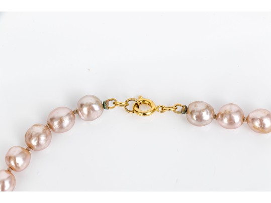 Fun Rope Length Strand Of Pink Cultured Freshwater Pearls, 55
