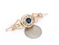 Antique Gold Filled Glass Halo And Seed Pearl Brooch