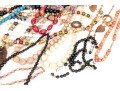 Large Collection Of Vintage Assorted Costume And Fashion Beads, Including Glass