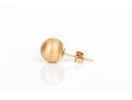 14k Yellow Gold Classic Brushed 7.75 Mm Ball Stud Earrings