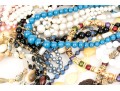 Large Collection Of Vintage Assorted Costume And Fashion Beads, Including Glass