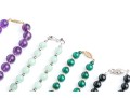 Collection Of Chic Matinee Length Stone Bead Necklaces, Including Amethyst, Aventurine Quartz