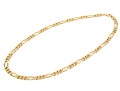 14k Yellow Gold Very Heavy Figaro Link Opera Length Necklace, 94.5 Gross Dwt.