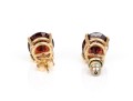 14k Yellow Gold Classic Oval Garnet Stud Earrings, App. 6.84 TCW