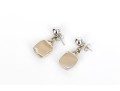 14k White Gold Simple 6.75 Mm Ball Earrings With Beautiful White Opal Double Earrings Jackets