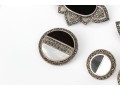 Striking Collection Of Sterling Silver And Marcasite Jewelry Pieces