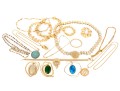 Collection Of Vintage Assorted Gold Tone Fashion Jewelry Pieces, Including Napier