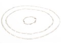 Collection Of Matching Sterling Silver Figaro Link Necklaces, And Bracelet