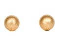 14k Yellow Gold Classic Brushed 7.75 Mm Ball Stud Earrings